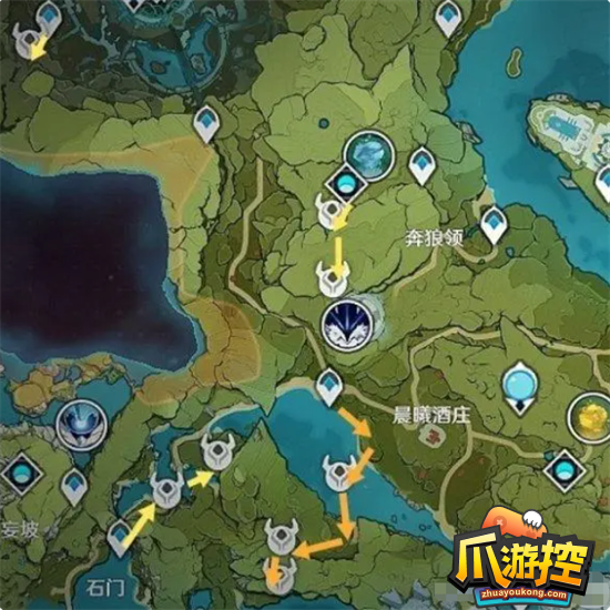 《原神》骗骗花采集路线图大全