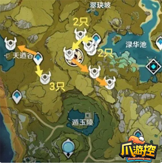 《原神》骗骗花采集路线图大全