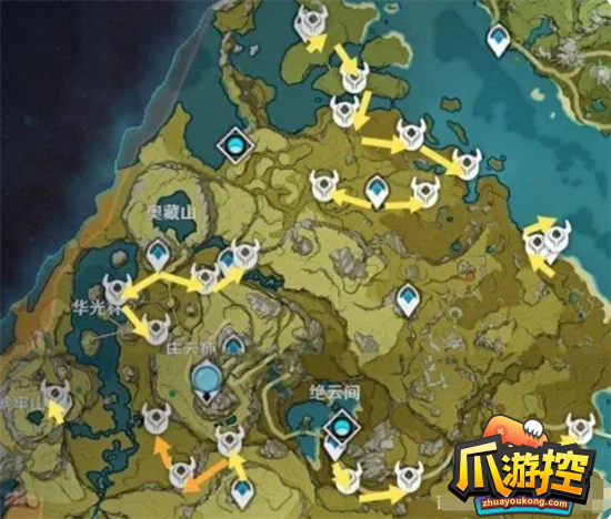 《原神》骗骗花采集路线图大全