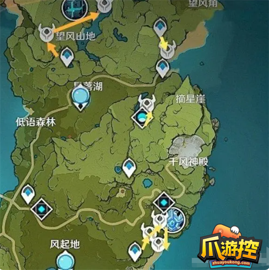 《原神》骗骗花采集路线图大全